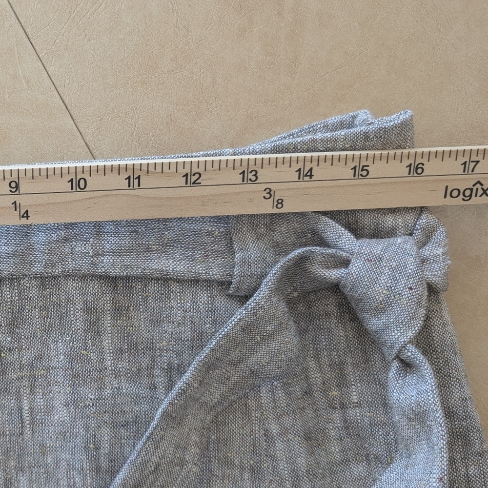 Chaiken Profile Gray High Waist Inverted Pleated Skirt with Tie Belt Sz 10 - Picture 3 of 10